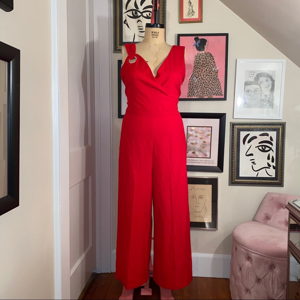 Catherine malandrino luna shoulder ring jumpsuit - Picture 2 of 8